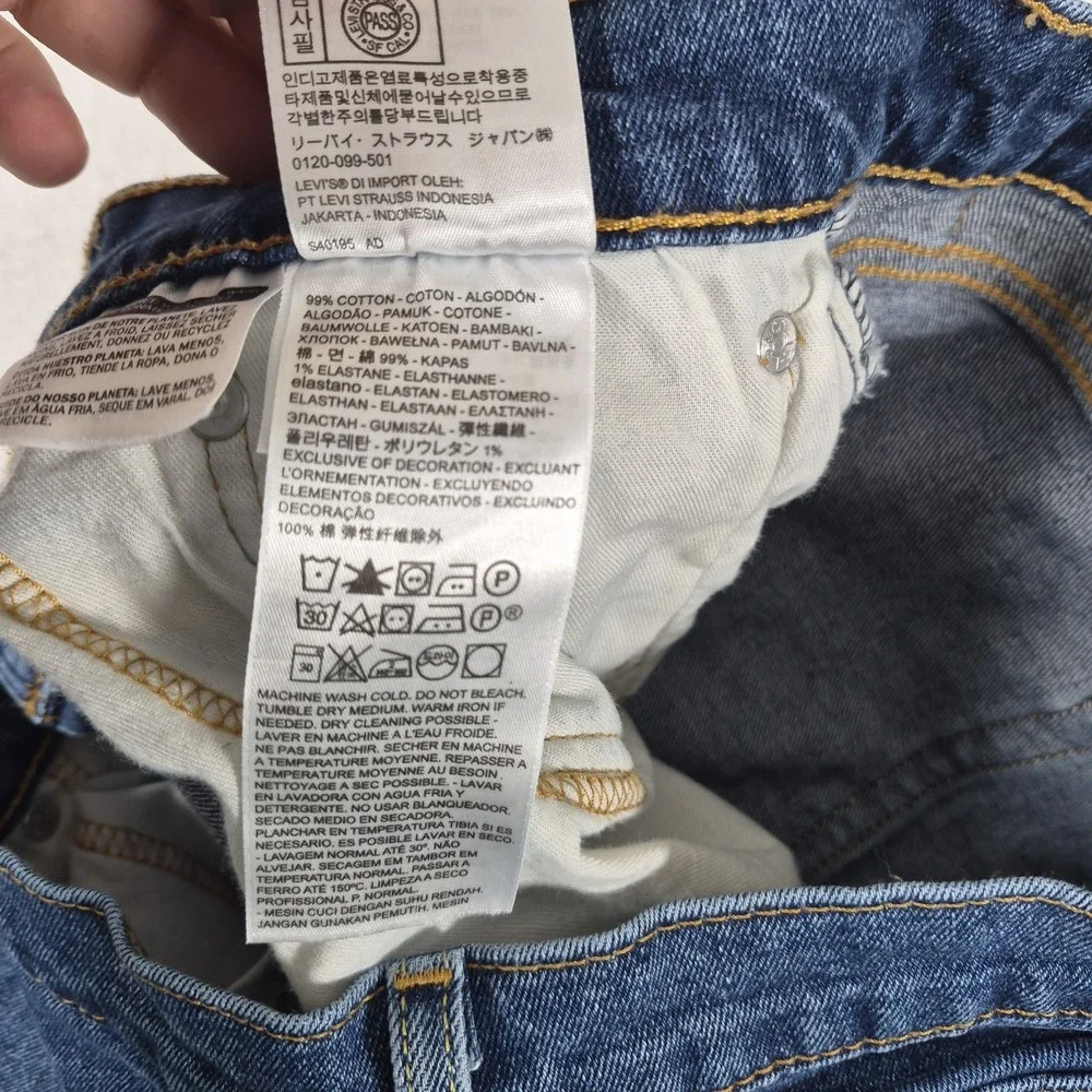 Levi's 512 Blue Jeans Men's Size 32x32 Slim Taper Mid-Wash Stretch Denim Casual